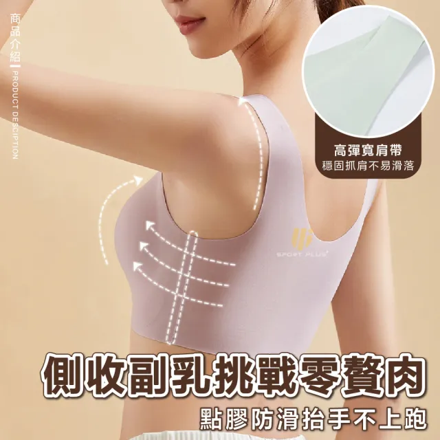 【S-SportPlus+】無鋼圈內衣 運動內衣 無痕內衣 乳膠內衣(集中內衣 免穿內衣 健身內衣 內衣 胸墊 胸墊)