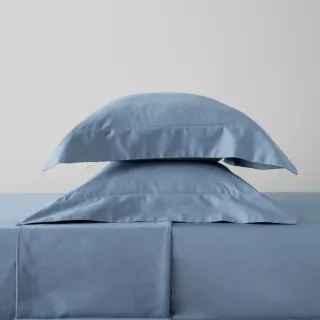 【HOLA】托斯卡素色純棉床包特大迷霧藍