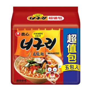 【NONG SHIM】農心香辣海鮮烏龍麵超值包5入(600g)