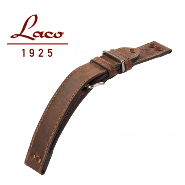 Laco 朗坤 402116 飛行員 淺棕色 XL 20mm 原廠錶帶(皮質 錶帶)