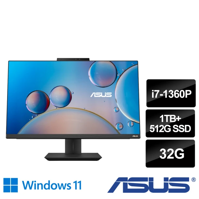 ASUS 華碩ASUS 華碩 27型 i7觸控液晶電腦(AIO A5702/i7-1360P/32G/1T HDD+512G SSD/W11)