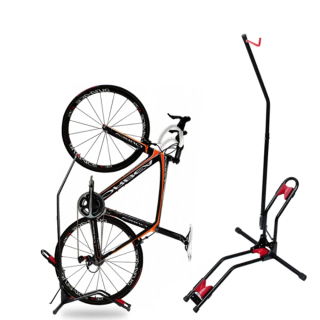 運動收納哥 黑紅 腳踏車車架 自行車車架 立車架 置車架 自行車展示架(展示架 停車架)