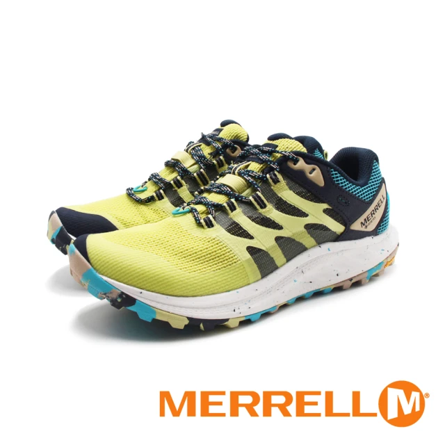 MERRELLMERRELL 女 ANTORA 3 GORE-TEX 防水輕量越野健行鞋 女鞋(亮黃藍)