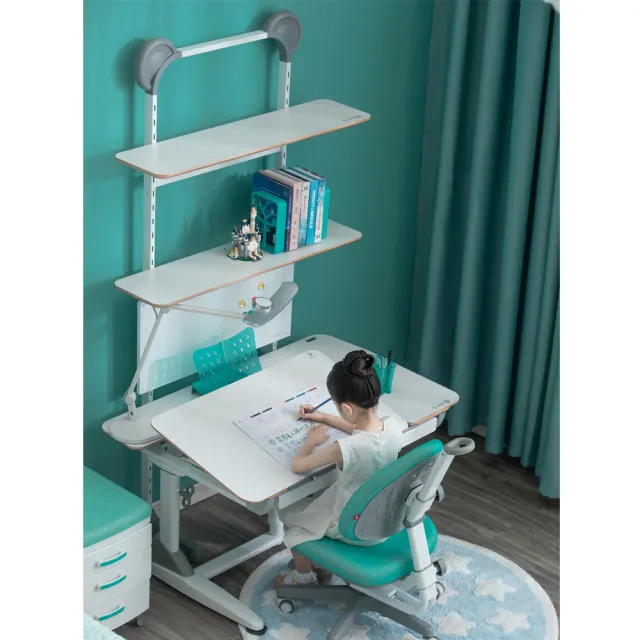 【Kid2Youth 大將作】兒童書桌G6C+XS-MDF板+書架(書桌椅 升降桌)
