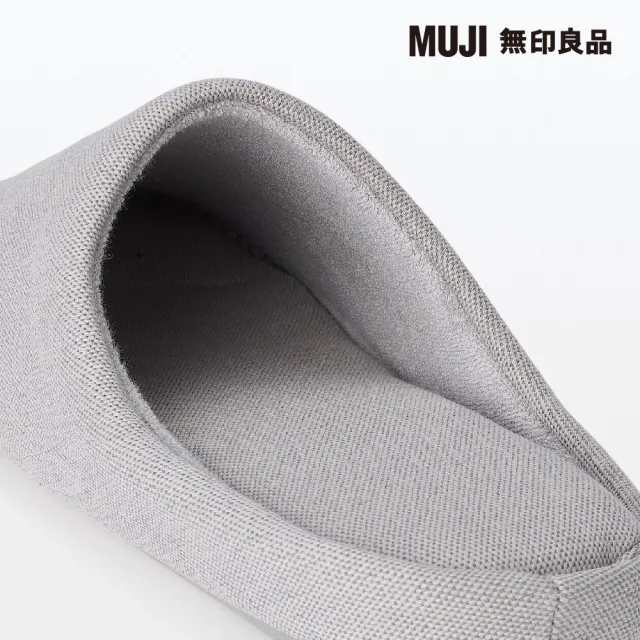 【MUJI 無印良品】棉平織室內拖鞋/灰色