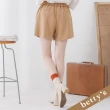 【betty’s 貝蒂思】OL腰鬆緊素色短褲(駝色)