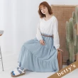 【betty’s 貝蒂思】蕾絲拼接腰帶蛋糕洋裝(白色)