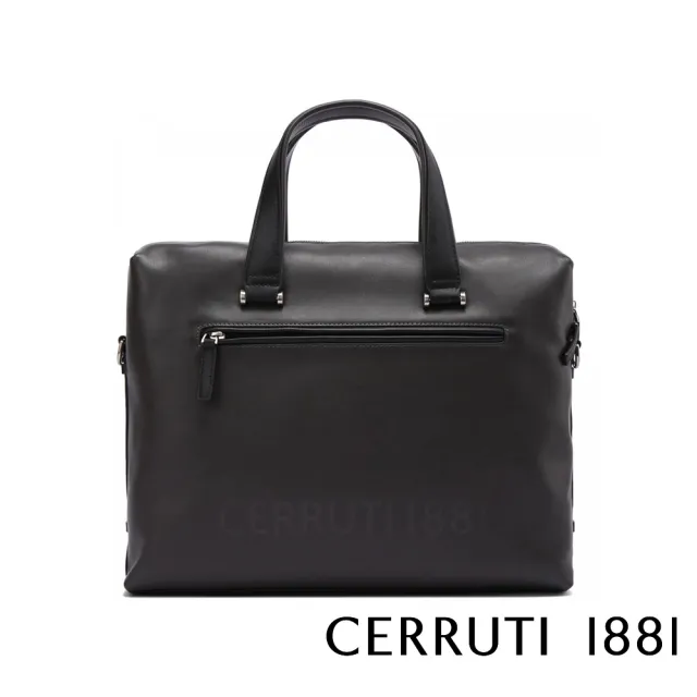 【Cerruti 1881】義大利原裝進口 頂級小牛皮公事包/斜背包 CECA05334M(深灰色)