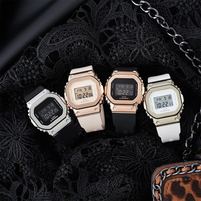 【CASIO 卡西歐】G-SHOCK 經典5600系列金屬色手錶-玫瑰金 畢業禮物(GM-S5600PG-4)