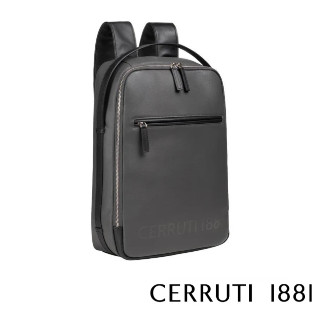 Cerruti 1881 頂級義大利小牛皮後背包 CEZA05338M(灰色)