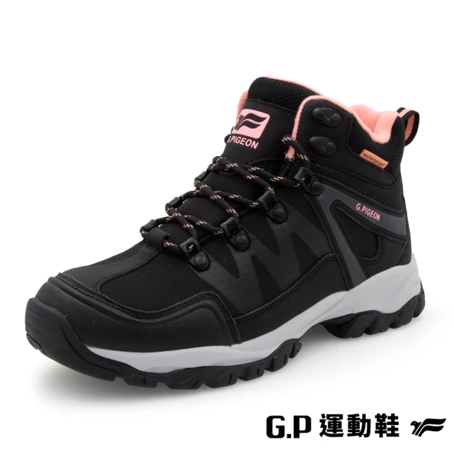 G.P 女款高筒防水登山休閒鞋P1122W-黑色(SIZE:36-40 共三色)