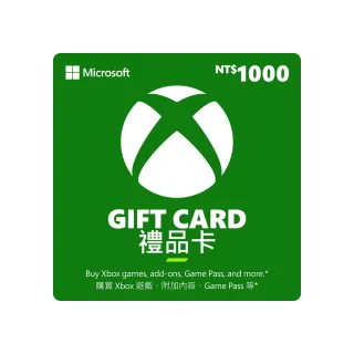 【Microsoft 微軟】XBOX 禮物卡 NT$1000 - ESD 數位下載版(可於Windows市集使用)