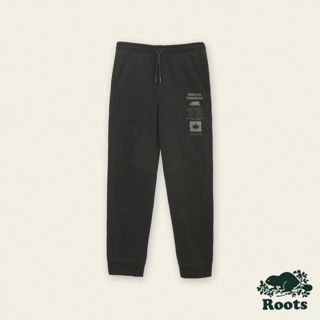 RootsRoots Roots大童-城市旅者系列 1973雙面布修身棉褲(黑色)