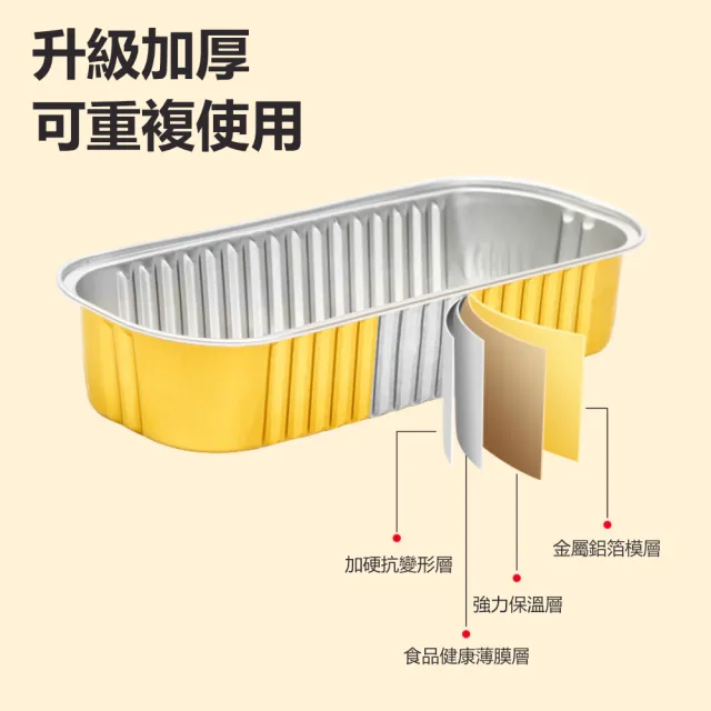【茉家】拋棄式氣炸鍋錫箔紙方型盒五入裝(2組)