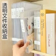 【Dagebeno荷生活】PP材質透明文件收納盒 雙卡扣式重要文件防潮防塵整理盒(小號3入)