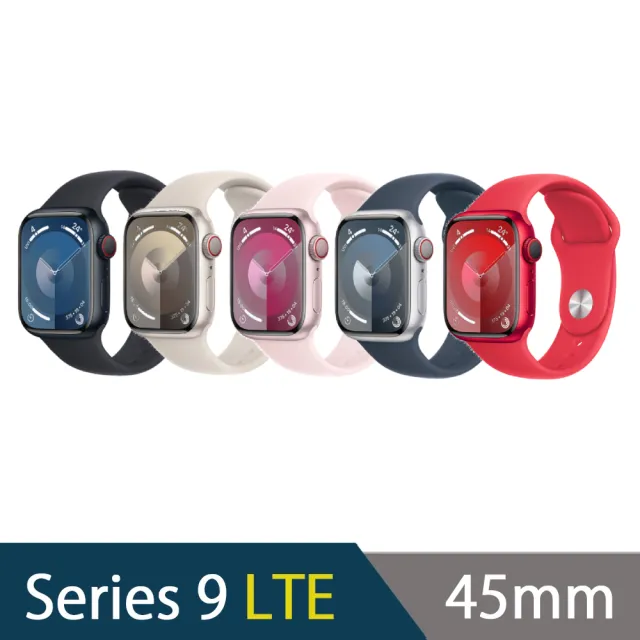 Apple】Apple Watch Series 9 LTE 45mm(運動型錶帶) - momo購物網