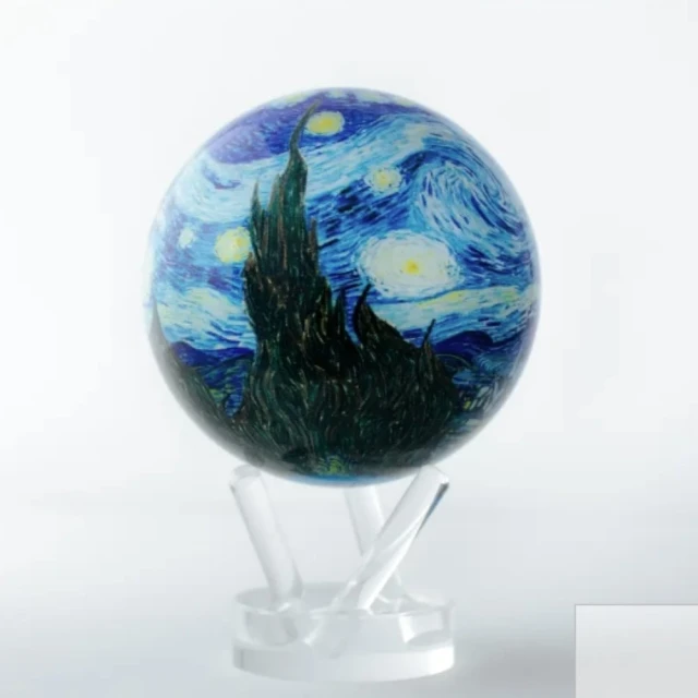 MOVA 光能地球儀 - 梵谷星夜Van Goghs Starry Night 4.5英吋(環境光自轉．免插電．精緻送禮小物)