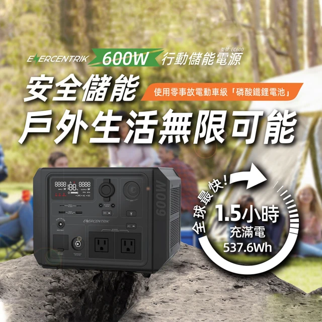 LIFECODE ENERCENTRIK戶外攜帶式儲能行動電源600W