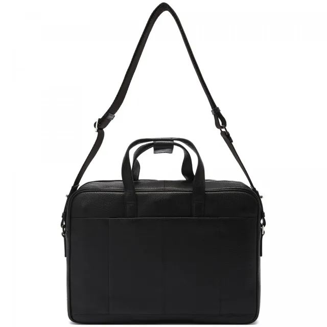 【Cerruti 1881】義大利原裝進口 頂級小牛皮公事包/斜背包 CECA06035M(黑色)