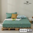 【GOLDEN-TIME】40支精梳棉三件式枕套床包組-紅菇草原(雙人)