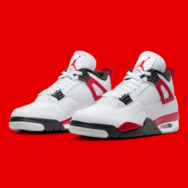 NIKE 耐吉】休閒鞋Air Jordan 4 Red Cement AJ4 白紅紅水泥男鞋DH6927