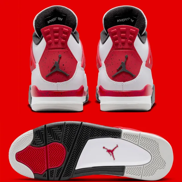 NIKE 耐吉 休閒鞋 Air Jordan 4 Red Cement AJ4 白紅紅水泥男鞋 DH6927-161