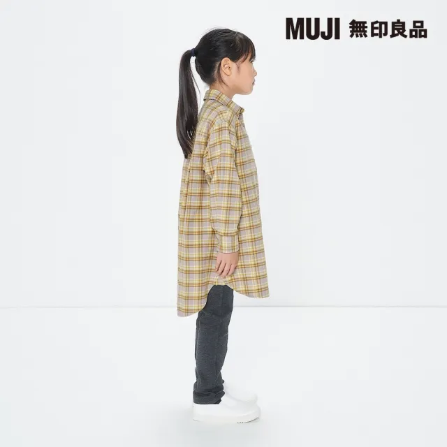 【MUJI 無印良品】兒童雙面起毛法蘭絨襯衫洋裝(共3色)