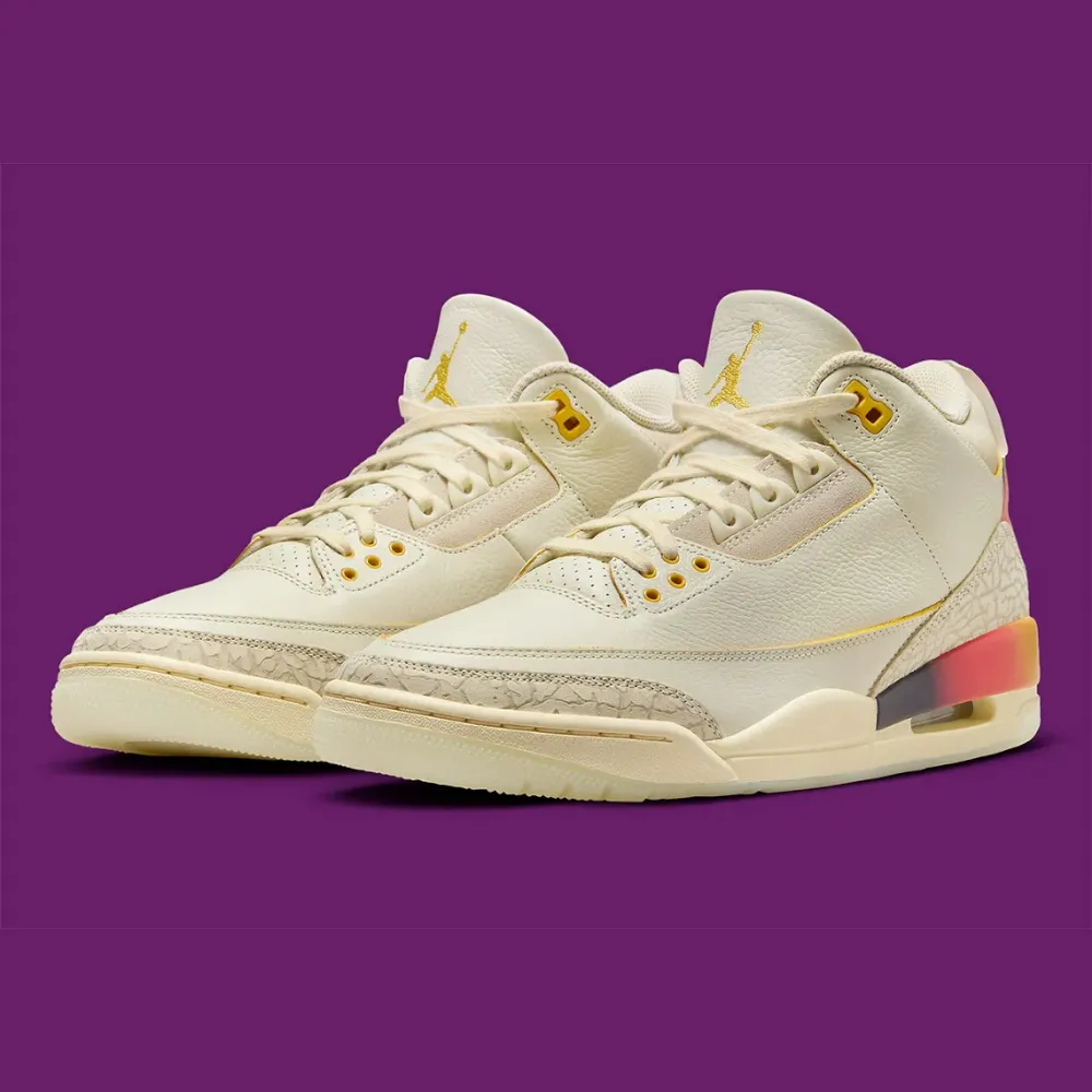 NIKE 耐吉】休閒鞋J Balvin X Air Jordan 3 Medell☆n Sunset 米色夕陽