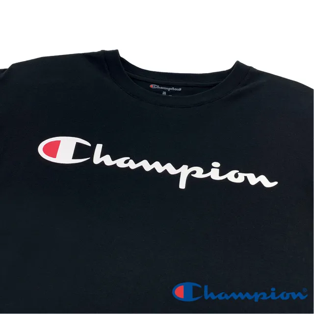 【Champion】官方直營 男款-LOGO印花短袖TEE上衣-黑色(GT23H-Y06794-003)