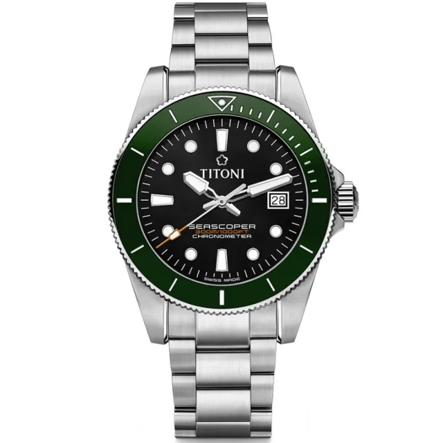 【TITONI 梅花錶】COSC天文台認證 SEASCOPER 300米防水 陶瓷圈 潛水機械腕錶 母親節 禮物(五款可選)