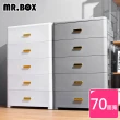【Mr.Box】70大面寬-經典霧面5層收納櫃(兩色可選)