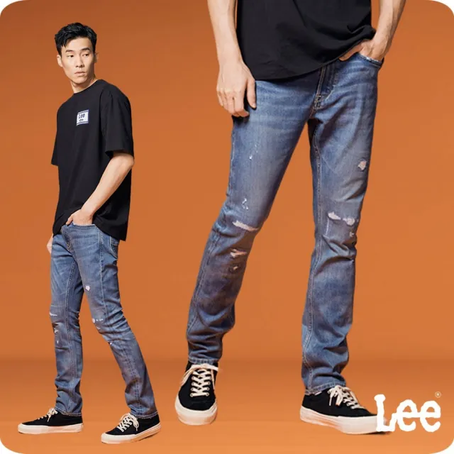 【Lee】男裝 牛仔褲 / 709 低腰合身小直筒 淺藍洗水 / 101+ 系列(LB317069922)