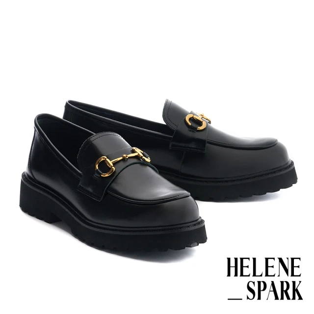 HELENE_SPARK 簡約質感鎖頭釦羊皮方頭高跟短靴(米