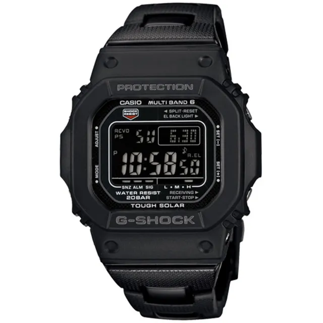 【CASIO 卡西歐】G-SHOCK 太陽能電波校時電子錶  禮物(舊版GW-M5610BC-1/新版GW-M5610UBC-1/速)