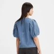 【LEVIS 官方旗艦】女款 牛仔澎澎袖襯衫 / 精工中藍染水洗 熱賣單品 A3359-0001