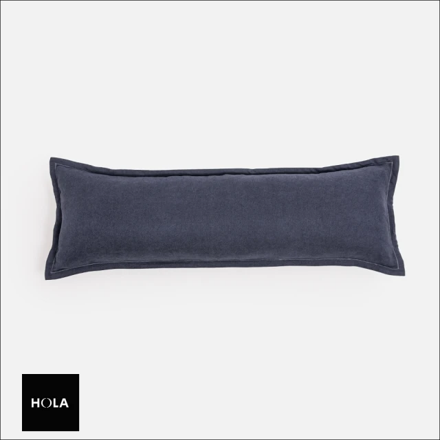 HOLA 素色舒綿雙針抱枕 30X60CM 藍染藍 推薦