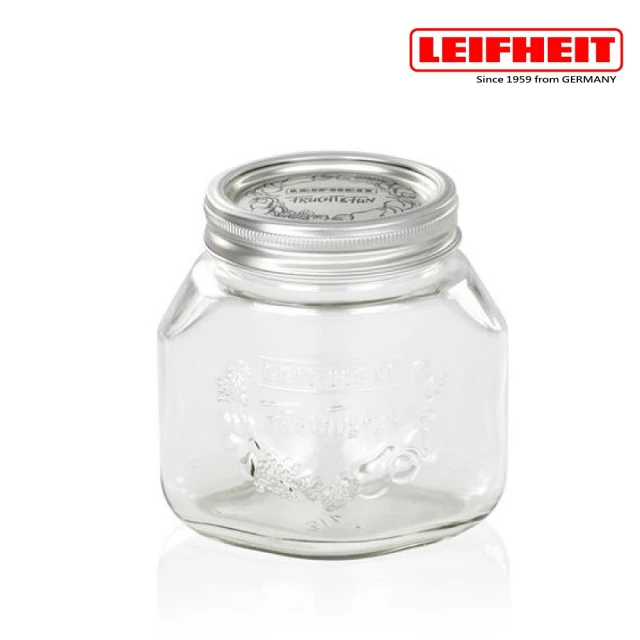 LEIFHEIT萊夫海特 廣口玻璃密封罐2入(小 0.5Lx
