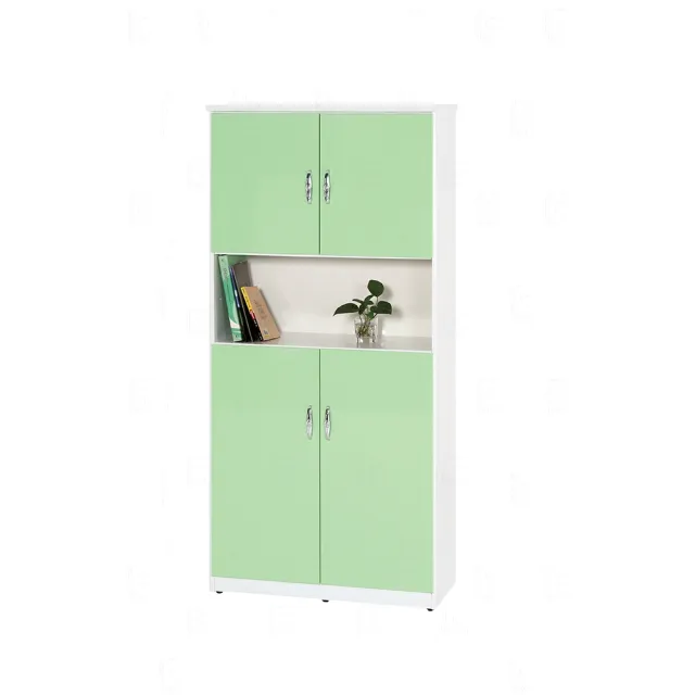 【艾蜜莉的家】2.7尺塑鋼四門鞋櫃(緩衝油壓門片)