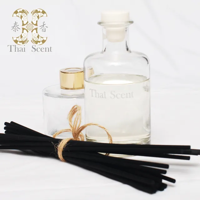 【Thai Scent 泰香】4MM 粗版黑色擴香纖維棒30入(擴香枝)