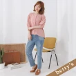 【betty’s 貝蒂思】雪紡蕾絲小澎袖上衣(深粉色)