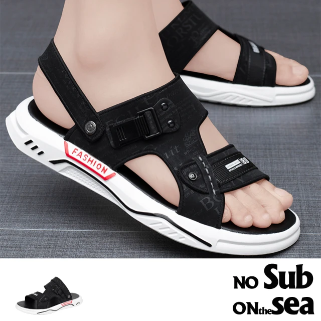 【NO SUB】兩穿拖鞋/兩穿法設計個性百搭休閒時尚涼拖鞋-男鞋(黑)