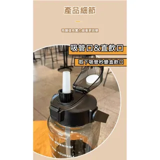 【ROYAL LIFE】大容量時間刻度手提大水壺(隨行杯/時間刻度大水壺/手提水壺/大容量水杯)