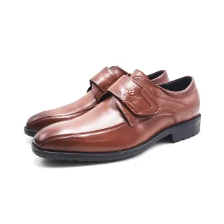 【PQ】男 魔鬼氈工藝雙線條皮鞋 男鞋(棕色)