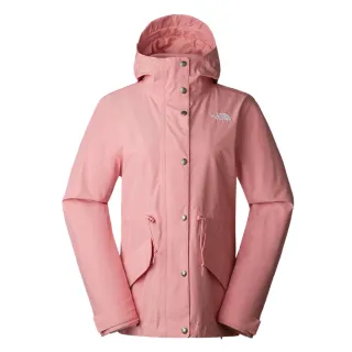 【The North Face 官方旗艦】北面女款粉色防水透氣保暖可收腰連帽三合一外套｜7QSMOXM