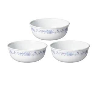 【CorelleBrands 康寧餐具】優雅淡藍3件式餐碗組(C06)