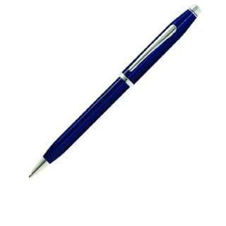 【CROSS】新世紀系列藍亮漆白夾原子筆(AT0082WG-103)