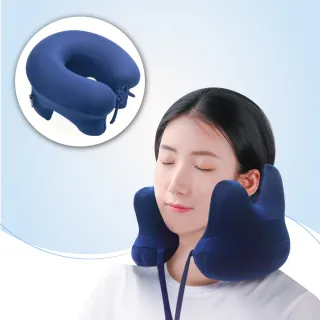 【Beroso 倍麗森】充氣舒壓辦公旅行護頸枕-兩色任選(護頸枕/旅行枕/趴睡枕/飛機枕)
