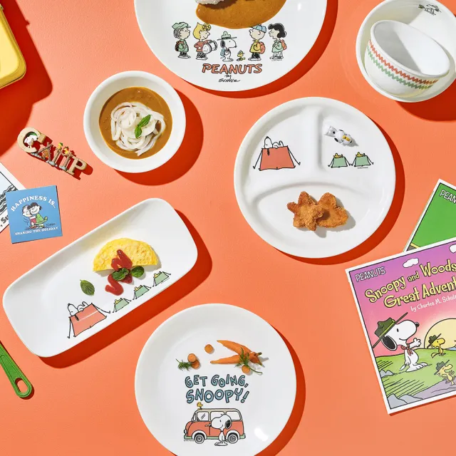 【CORELLE 康寧餐具】SNOOPY 露營趣 8吋平盤(108)