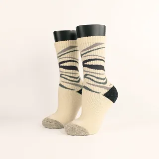 【FOOTER除臭襪】2入組-斑馬•斑馬登山羊毛襪(K187M/L/XL)