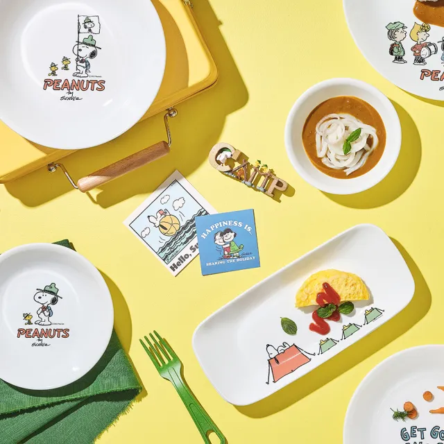 【CorelleBrands 康寧餐具】SNOOPY 露營趣 473ml韓式湯碗2入組-B04